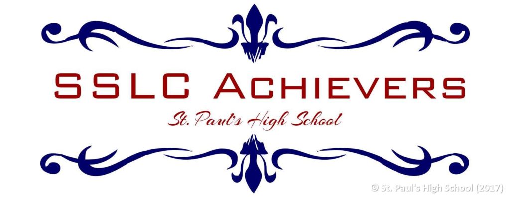St. Paul's High School - SSLC Achievers